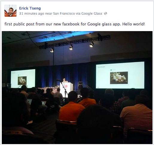 Google a anuntat o aplicatie oficiala de Facebook pentru Glass