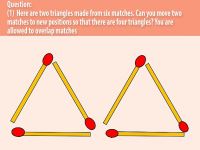 Provocarea pe care 1 persoana din 100 stiu sa rezolve! Cum formezi 4 triunghiuri prin mutarea a 2 bete de chibrit