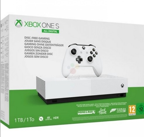 Noi detalii despre Xbox One S All Digital, prima consolă fără disc